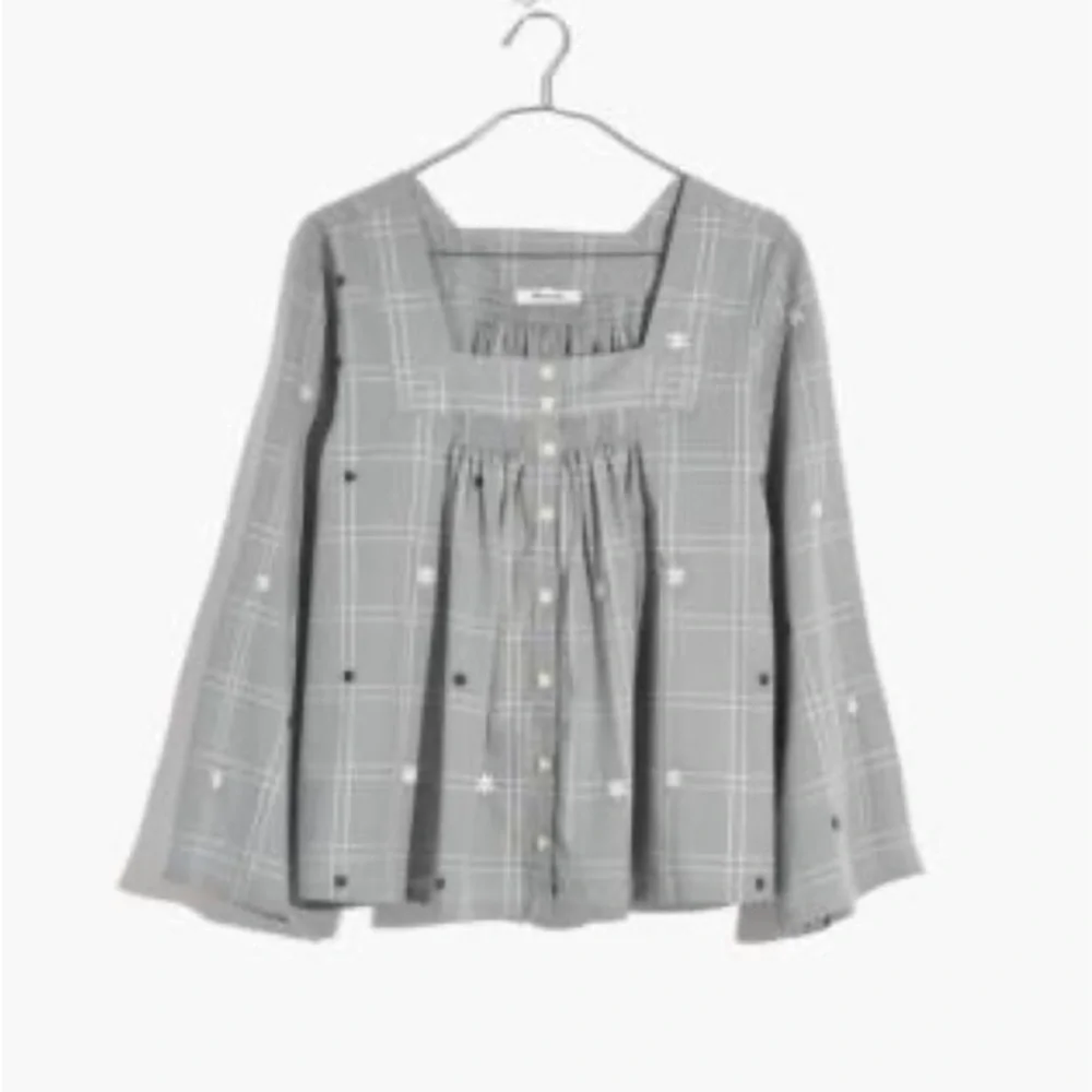 Madewell EmbroideredSwing Blouse Top - Picture 4 of 13